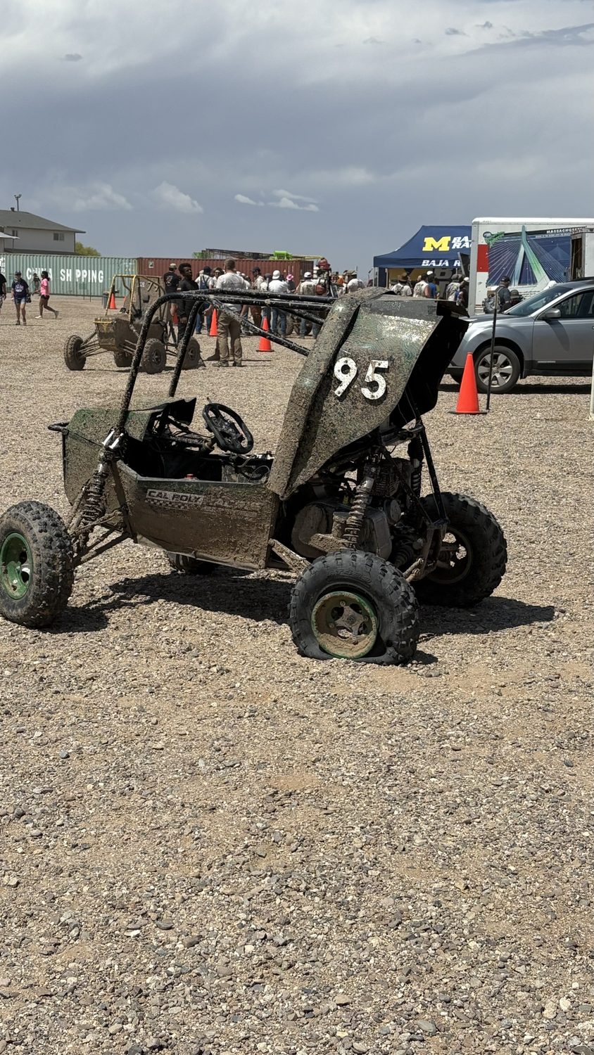 Cal Poly Racing Baja SAE car after the Arizona competition