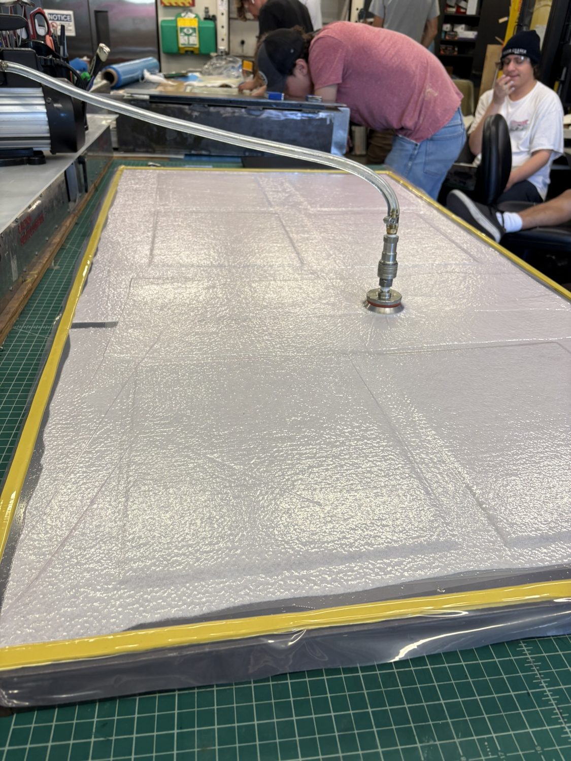 Under vacuum