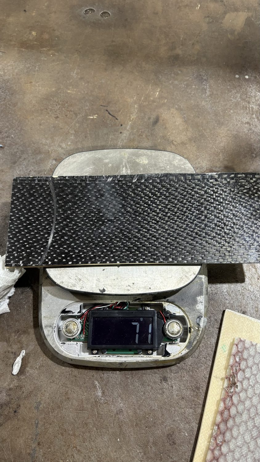 Carbon / balsa core sample