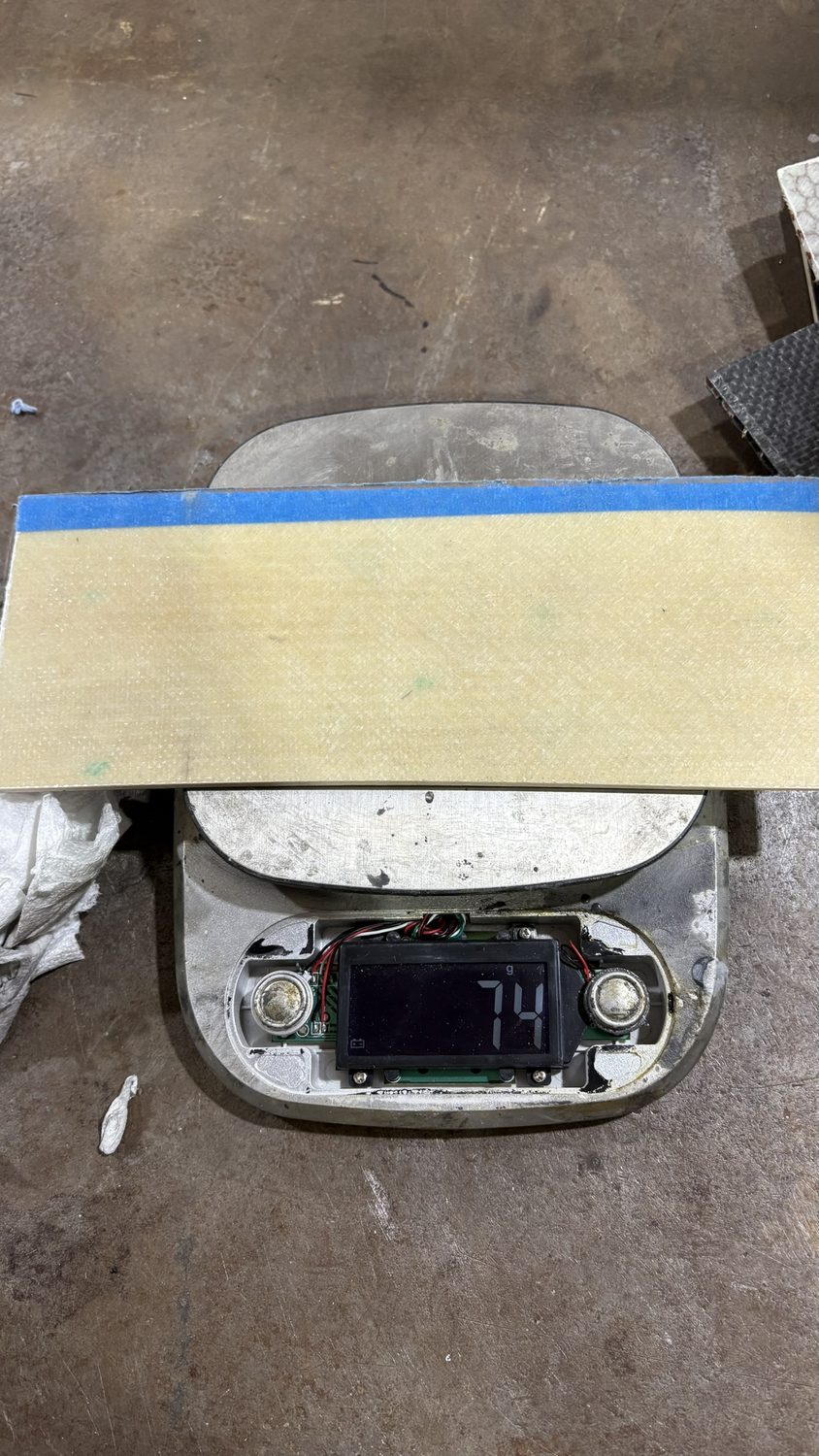 Fiberglass / wood core sample