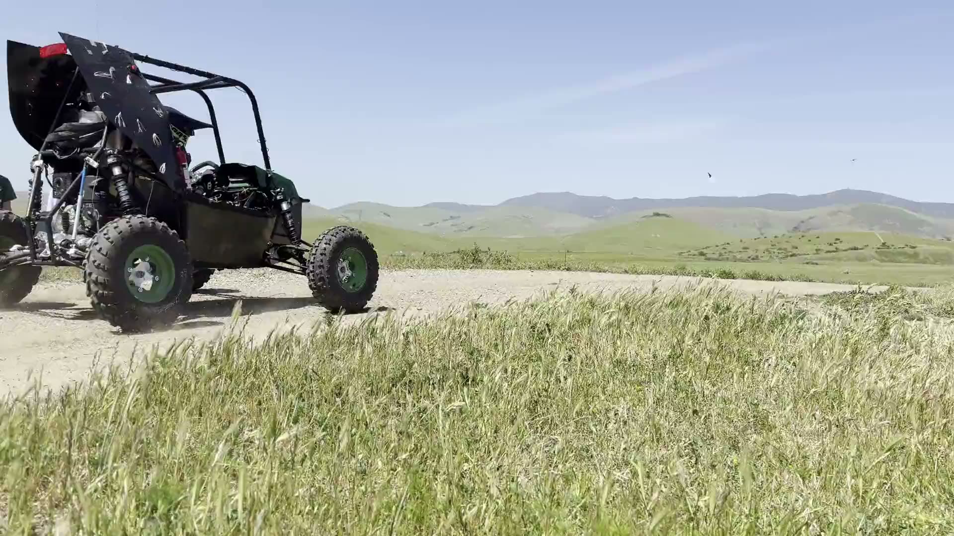 Composite-equipped Baja SAE car in the desert